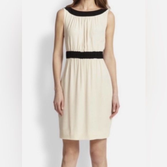 kate spade bisque crepe button back elegant sz6 dress goddess/Audrey Hepburn - Picture 4 of 14